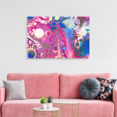 Toile Violet, Bleu, Rose Digital Pour Peinture Art Liqui (Insitu(Salon))