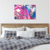 Toile Violet, Bleu, Rose Digital Pour Peinture Art Liqui (Insitu(Chambre))