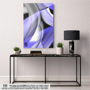 Toile Violet d'art Abstrait Lavender Moon de 18 x 24 po