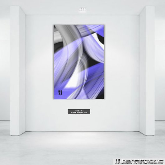 Toile Violet d'art Abstrait tendance Lavender Moon de 8x