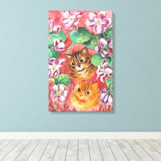 Toile Violet et chats, Louis Wain (Insitu (Plancher de Bois))