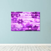 Toile Violet Floral Vintage (Insitu (Plancher de Bois))