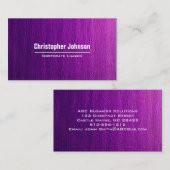 Toile violet moderne Carte de visite professionnel (Devant / Derrière)