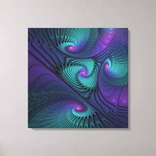 Toile Violet rencontre l'art fractal abstrait moderne tu