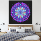 Toile violet rose noir Kaleidoscope Mandala Art (Insitu(Chambre))