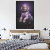 Toile Violet Thunder Throne White Tiger – Sovereign Aura (Insitu(Chambre))
