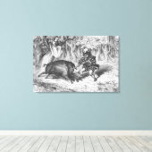 Toile Violette et Ourson (Insitu (Plancher de Bois))