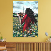Toile Violette Lady Imprimer Sonate Été (Insitu(Salon))