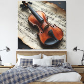 Toile Violon et partition (Insitu(Chambre))