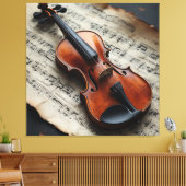 Toile Violon et partition (Insitu(Salon))