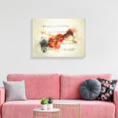 Toile Violon et Partition Vintage (Insitu(Salon))