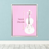 Toile Violon Rose Blush (Insitu (Plancher de Bois))