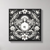 Toile Virgo Botanical Goddess Etching Wall Decor (Recto)