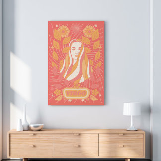 Toile Virgo Celestial Zodiac Pastel Dreams Mur Arts