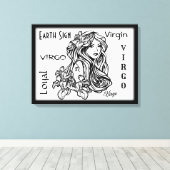 Toile Virgo La Vierge Zodiac encadrée (Insitu (Plancher de Bois))
