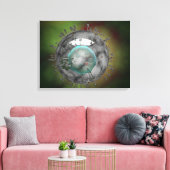 Toile Virus de l'influenza, regard en verre (Insitu(Salon))