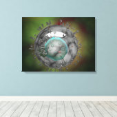 Toile Virus de l'influenza, regard en verre (Insitu (Plancher de Bois))