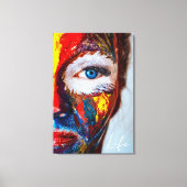 Toile Visage Abstrait Coloré Art (Recto)