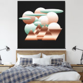 Toile Visage Alien dans l'art spatial abstrait (Insitu(Chambre))