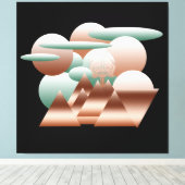 Toile Visage Alien dans l'art spatial abstrait (Insitu (Plancher de Bois))