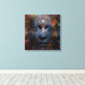 Toile Visage avec troisième oeil (Insitu (Plancher de Bois))