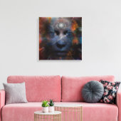 Toile Visage avec troisième oeil (Insitu(Salon))