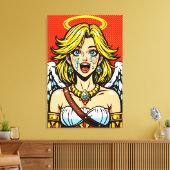 Toile Visage d'ange_PopART (Insitu(Salon))