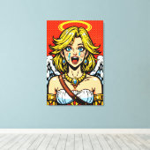Toile Visage d'ange_PopART (Insitu (Plancher de Bois))