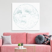 Toile visage dans la lune (Insitu(Salon))