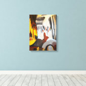 Toile Visage dans les rochers art (Insitu (Plancher de Bois))
