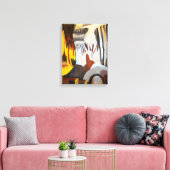 Toile Visage dans les rochers art (Insitu(Salon))