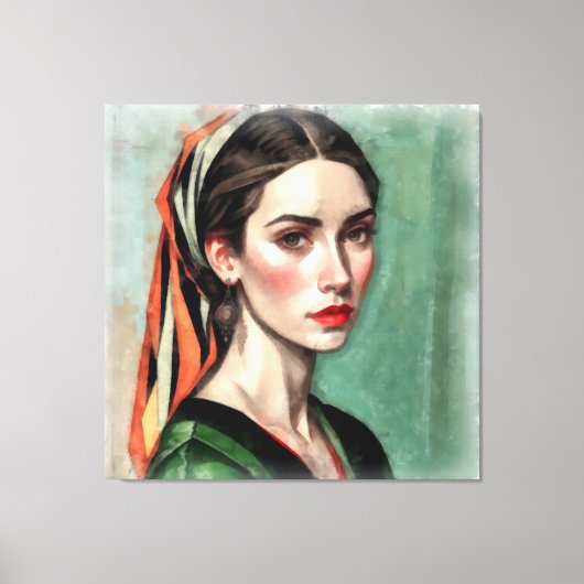 Toile Visage de femme.  (Recto)