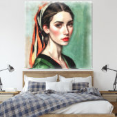 Toile Visage de femme.  (Insitu(Chambre))