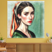 Toile Visage de femme.  (Insitu(Salon))