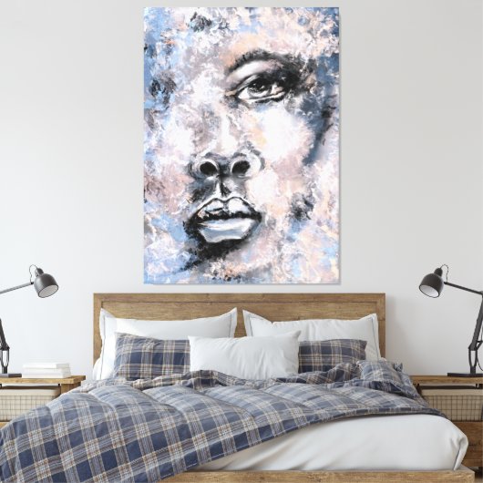 Toile Visage de femme - Art Abstrait Peinture de style m (Insitu(Chambre))