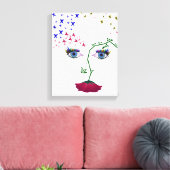 Toile Visage de la nature Visage de fille abstraite (Insitu(Salon))