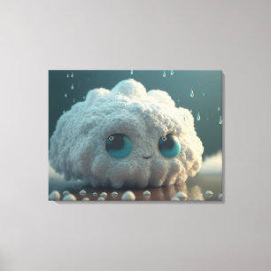 Toile Visage de Nuage de Pluie