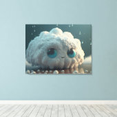 Toile Visage de Nuage de Pluie (Insitu (Plancher de Bois))