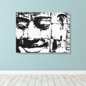 Toile Visage de pierre khmer... Temple de Bayon, Cambodg (Insitu (Plancher de Bois))