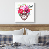 Toile Visage du singe de fleurs (Insitu(Chambre))