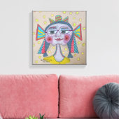 Toile Visage fantaisiste "Star Child" (Insitu(Salon))