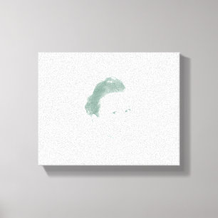 Toile Visage fascinant de femme monochromatique