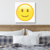 Toile Visage légèrement souriant - Emoji (Insitu(Chambre))