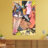 Toile Visage Moods Canvas Imprimer Cubisme Portrait - Pe (Insitu(Salon))