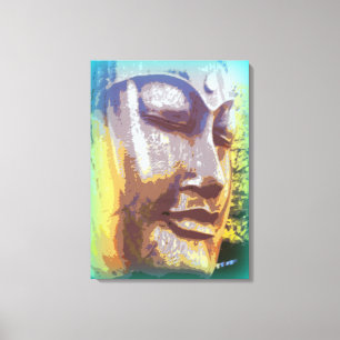 Toile visage serene buddha