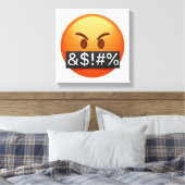 Toile Visage Sérieux Avec Symboles Couvrant La Bouche -  (Insitu(Chambre))