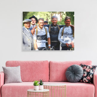 Toile Visages couverts de boue Tour de France 1928 Après