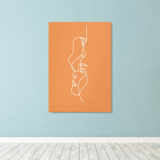 Toile Visages d'art Abstrait (Insitu (Plancher de Bois))