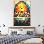 Toile Vision cubiste moderne de la Cène (Insitu(Chambre))
