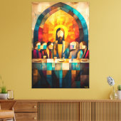 Toile Vision cubiste moderne de la Dernière soupe (Insitu(Salon))